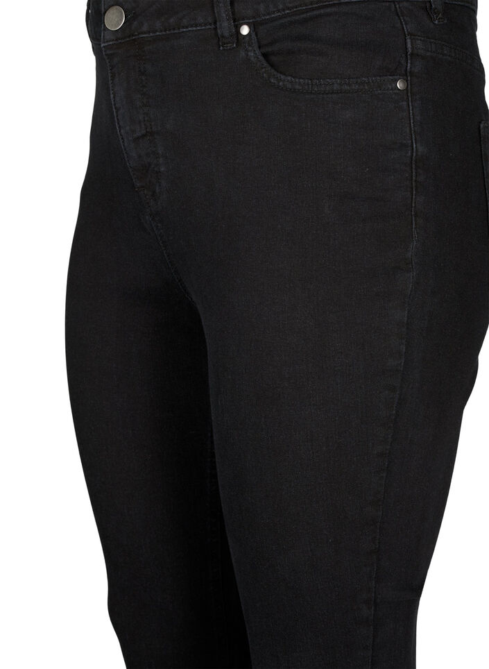 Amy jeans med hög midja och super slim passform, Black, Packshot image number 2
