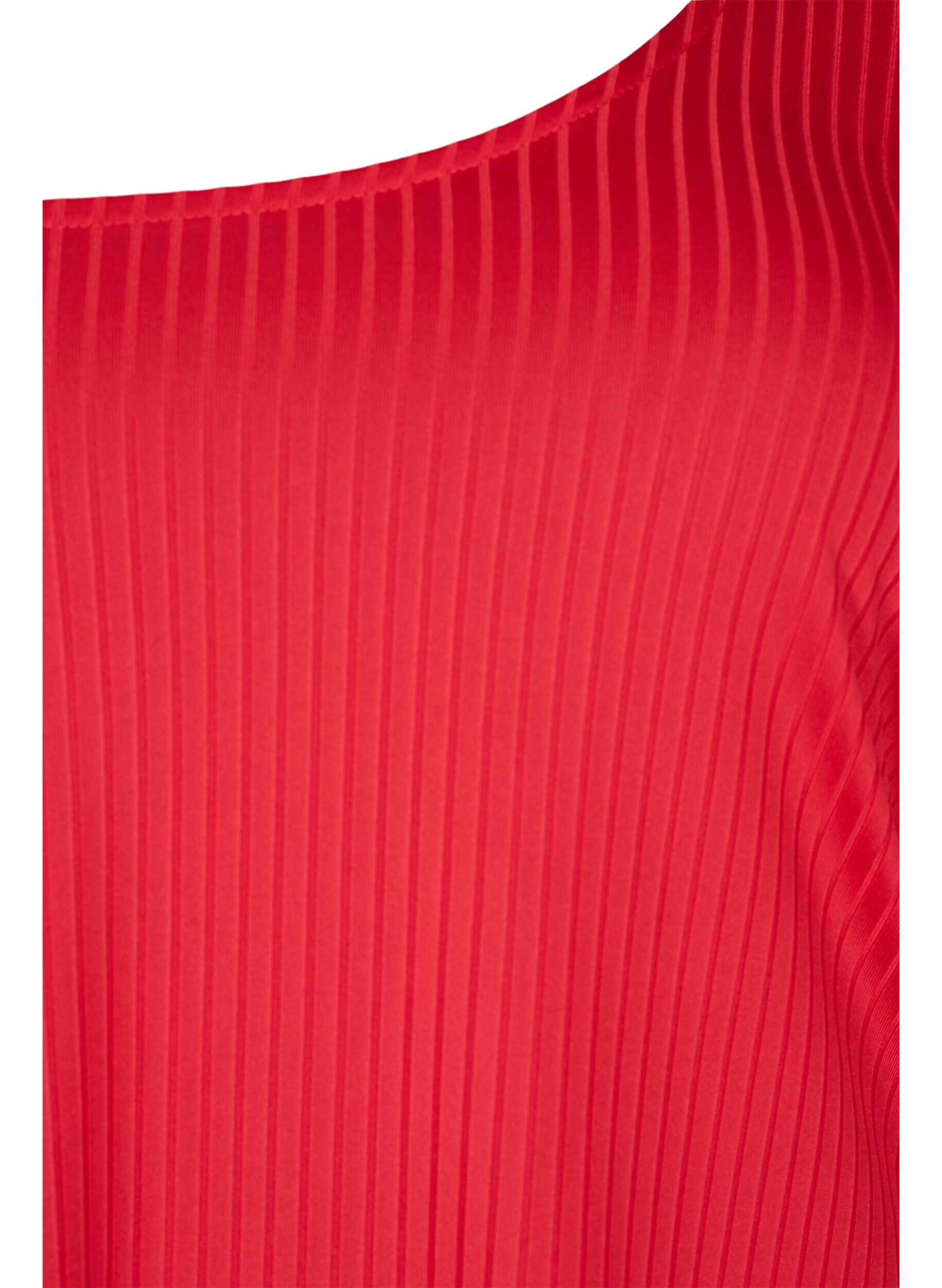 Zizzi One-shoulder-topp, Tango Red, Packshot image number 2