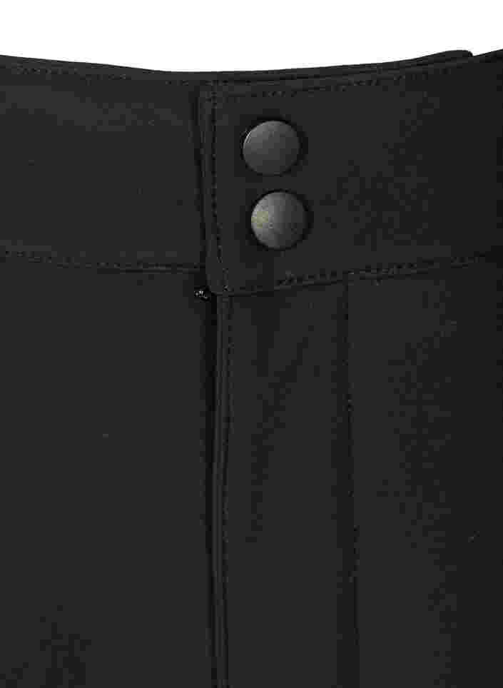 Softshell byxor med justerbart kardborreband, Black, Packshot image number 2