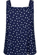 Tryckt viskos a-linjeformad topp, Peacoat Dot, Packshot image number 0