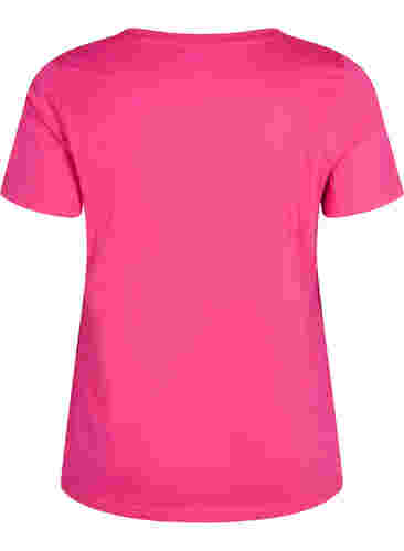 T-shirt i bomull med tryck, Beetroot Purple NEW, Packshot image number 1