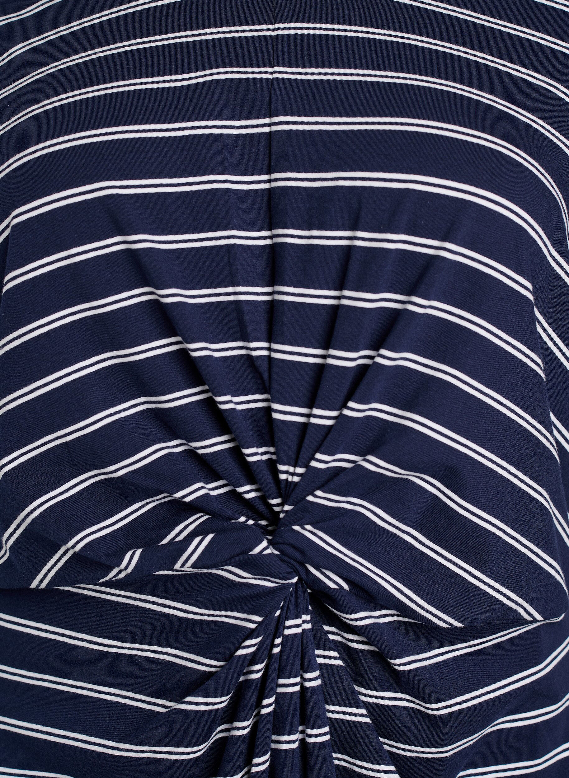 ZizziKl&auml;nning i bomull med twist-detalj, Bl&aring;, Packshot image number 2