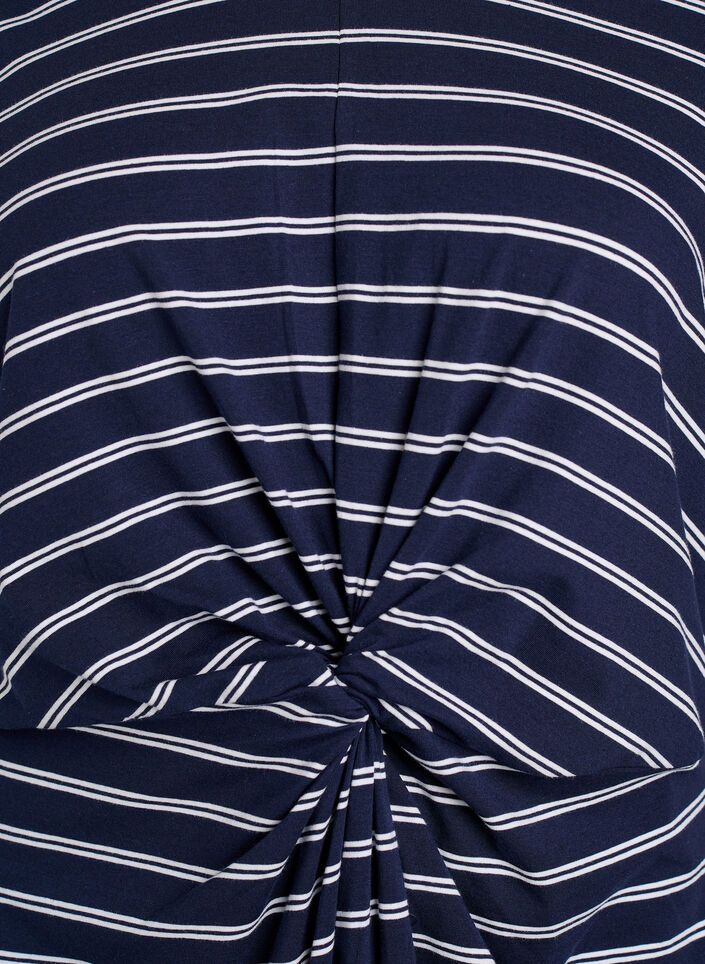 Kl&auml;nning i bomull med twist-detalj, Bl&aring;, Packshot image number 2