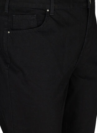 Croppade mom fit Mille jeans med lös passform, Black, Packshot image number 2