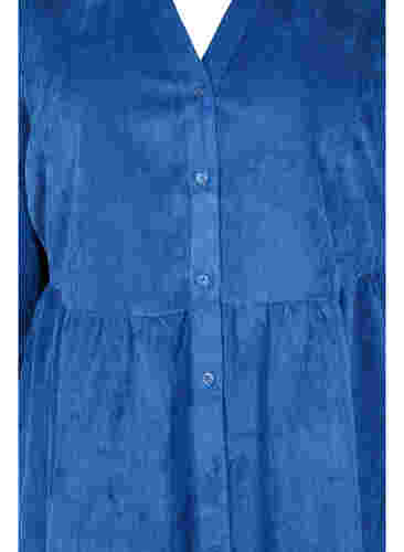 Klänning med 3/4-ärmar och knappar, Estate Blue, Packshot image number 2