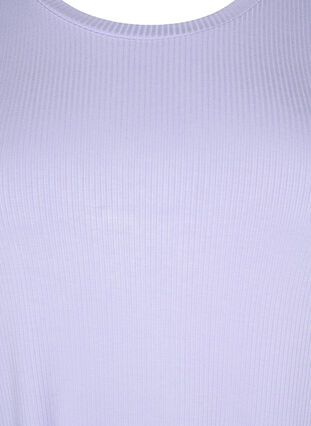 T-shirt i viskos med ribbstruktur, Lavender, Packshot image number 2