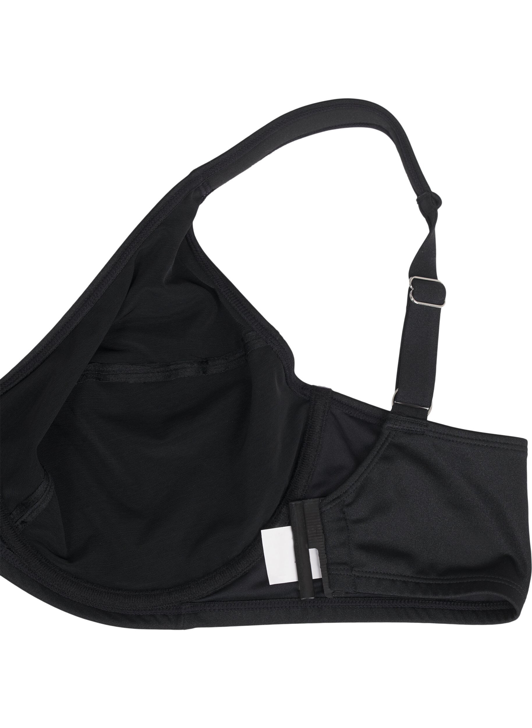 ZizziHelt&auml;ckande bikinitopp med bygel, Svart, Packshot image number 3