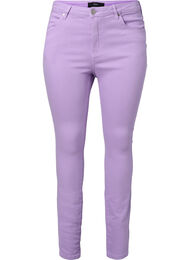 Högmidjade Amy jeans med super slim passform, Lavender, Packshot