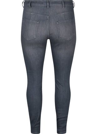 Amy jeans med hög midja och push up, Grey Denim, Packshot image number 1