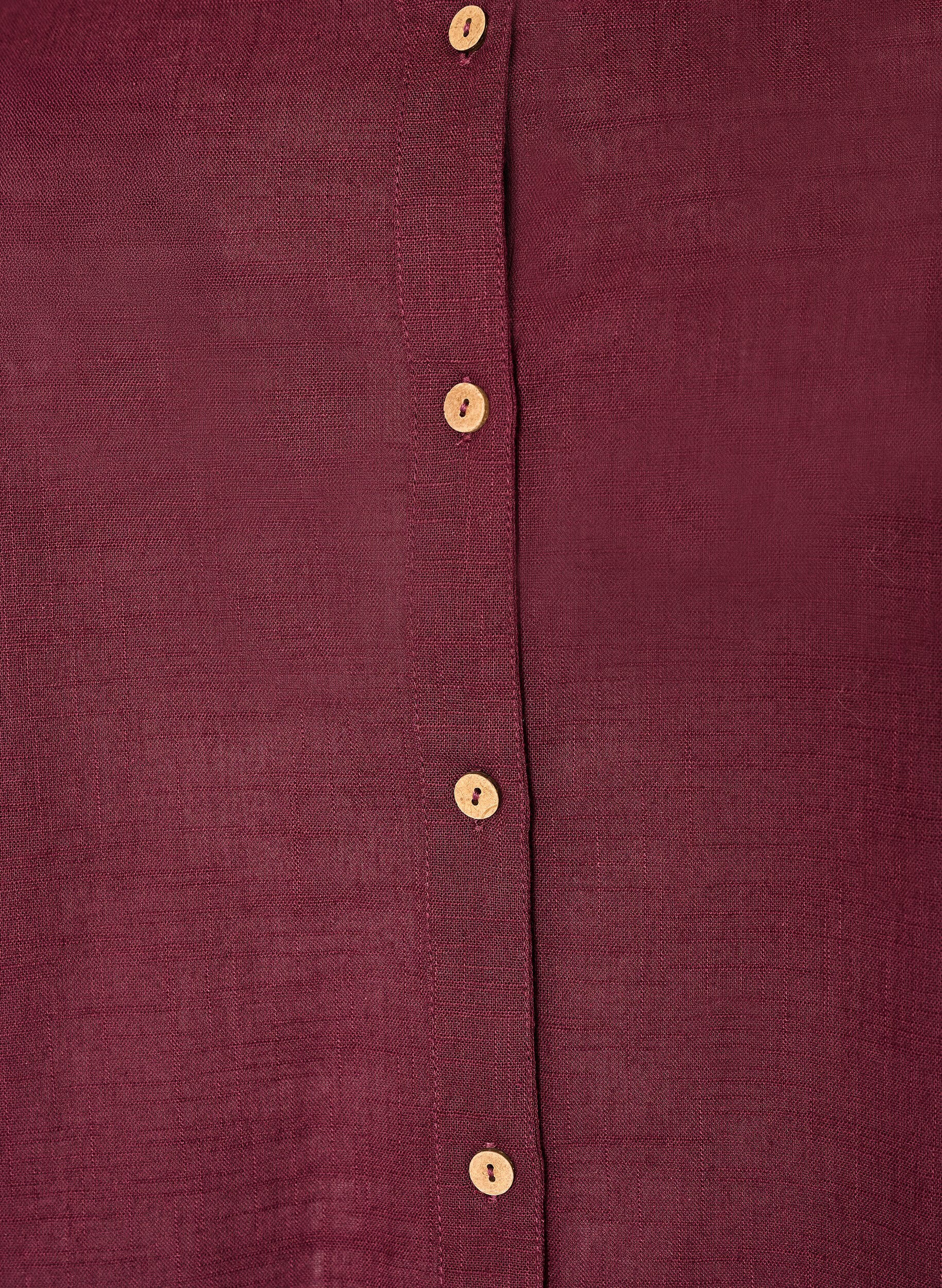 ZizziBomullsblus med v-ringning, R&ouml;d, Packshot image number 2