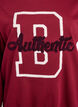 Sweatshirt med frott&eacute;text, M&ouml;rk Bordeaux, Packshot image number 2
