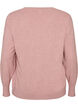 Stickad blus med rund halsringning, Rosa, Packshot image number 1