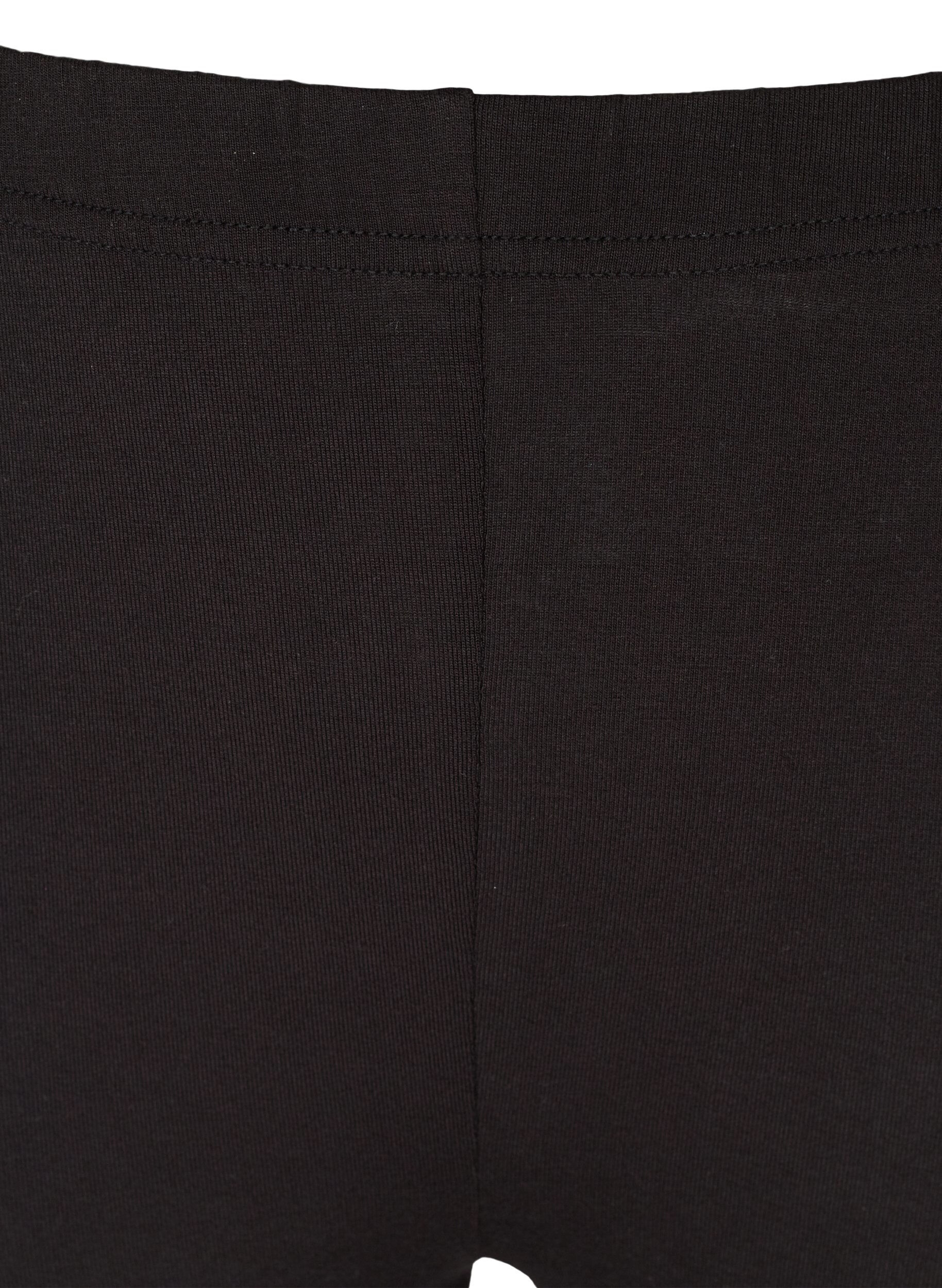 ZizziLeggings med 3/4-l&auml;ngd och knappar, Svart, Packshot image number 2