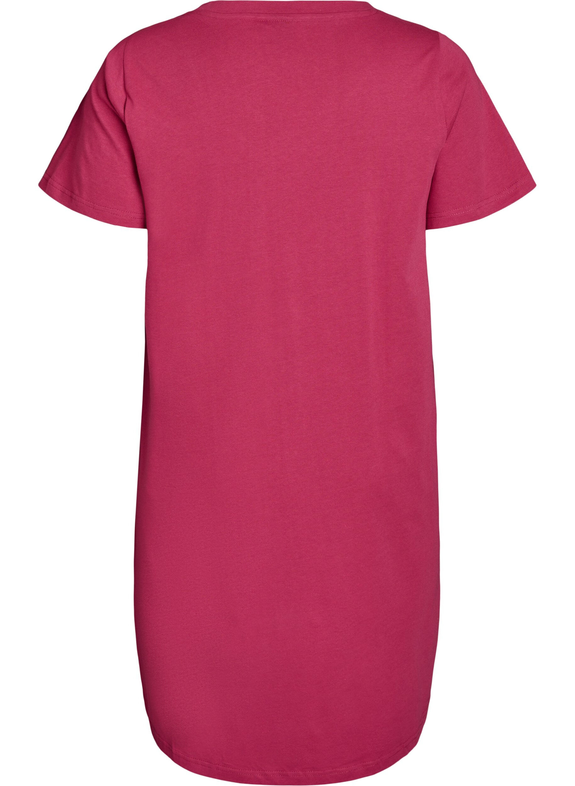 Zizzi Nattlinne i ekologisk bomull med v-ringning, R&ouml;d, Packshot image number 1