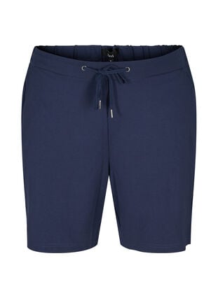 Enfärgade shorts med fickor, Navy Blazer, Packshot image number 0