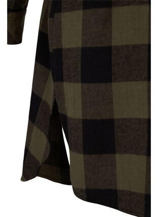 Rutig skjortklänning med knytdetalj, Ivy Green Check, Packshot image number 3