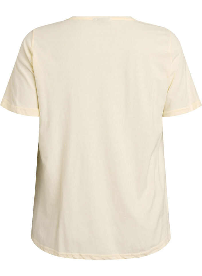 T-shirt med tryck, Gul, Packshot image number 1