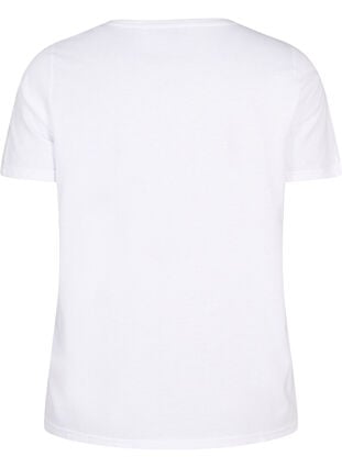 T-shirt från FLASH med tryck, Bright White, Packshot image number 1