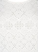 Kortärmad blus med spetsmönster, Bright White, Packshot image number 2