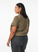 Enkel t-shirt i bomull med rund halsringning, Gr&ouml;n, Model image number 2