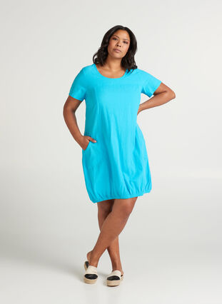 Klänning med fickor , River Blue, Model image number 2