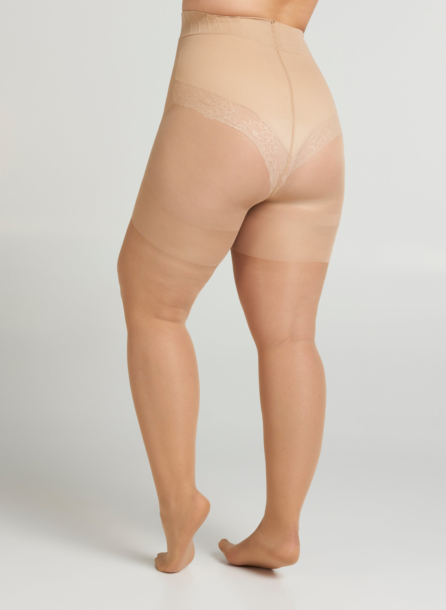 ZizziStrumpbyxor 40 denier med push up-effekt, Beige, Model image number 2