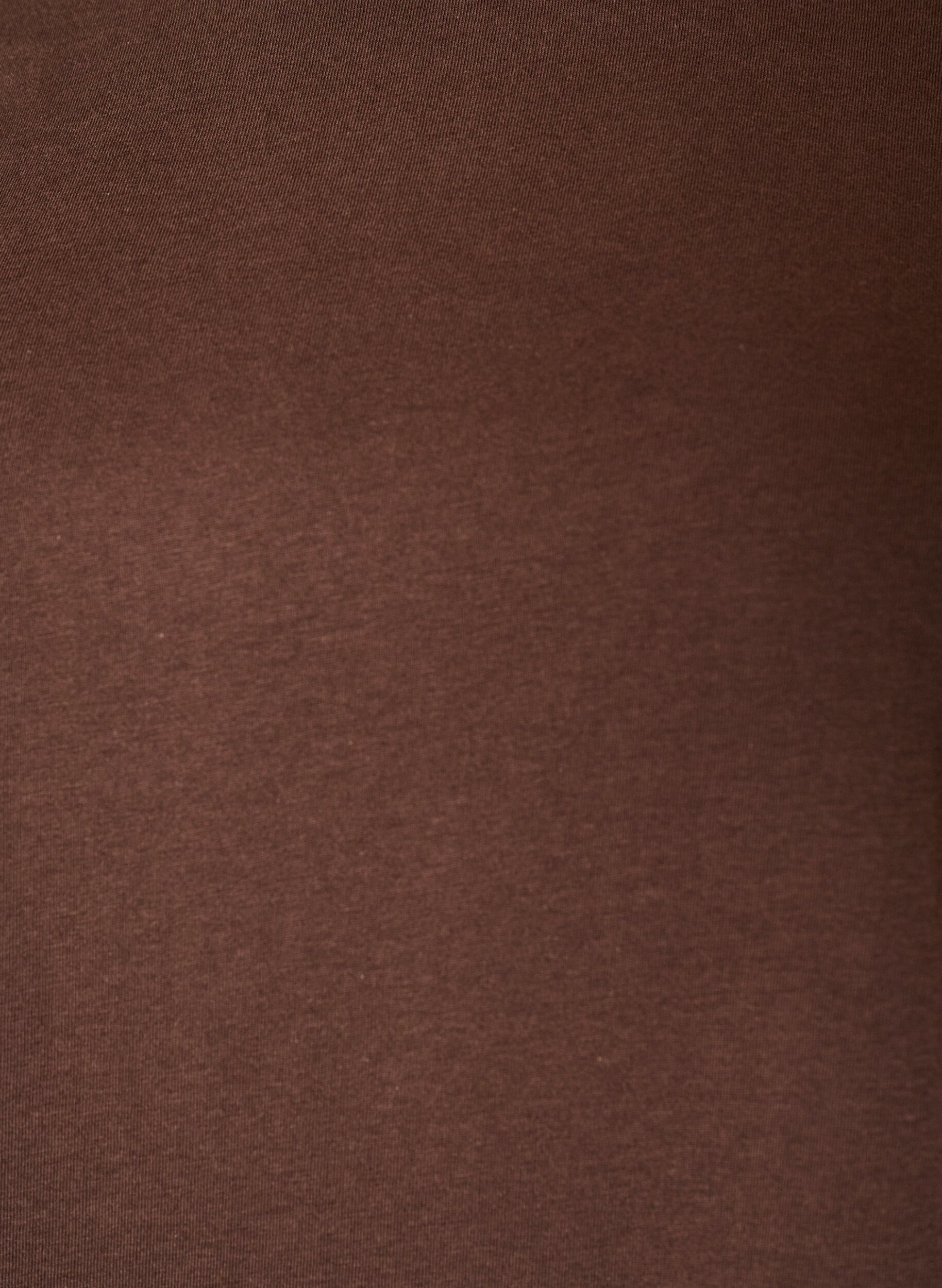 ZizziT-shirt med asymmetrisk spetskant, Brun, Packshot image number 2