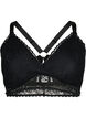 Spets Bralette med bakdetalj, Black, Packshot image number 0