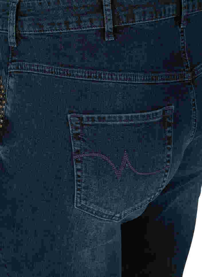 Slim fit Emily jeans med nitar, Dark blue, Packshot image number 3