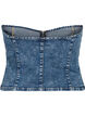 Korsettopp i denim med dragkedja, Blue denim, Packshot image number 1