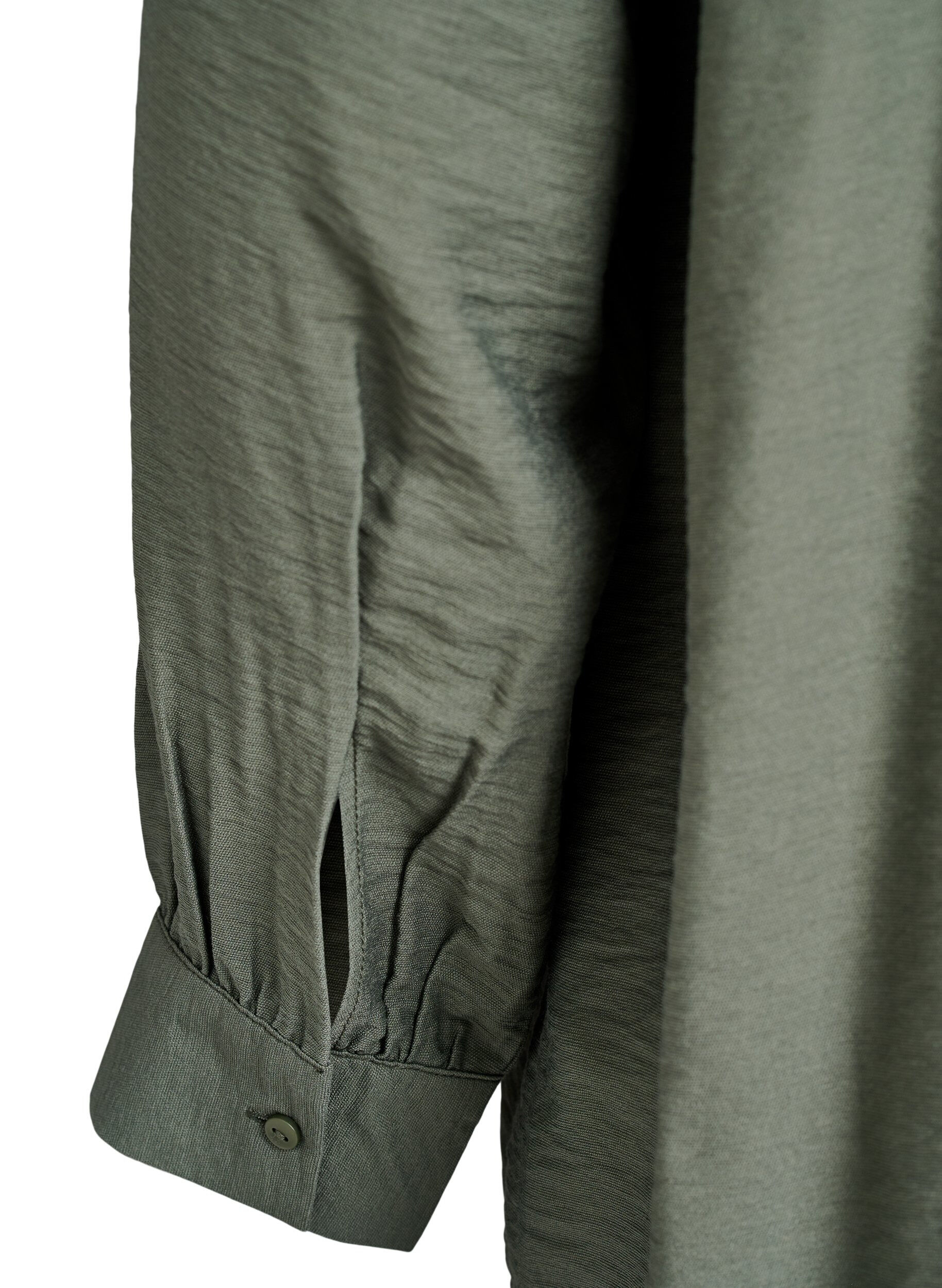 Zizzi Viskosblus med a-linjeformad passform, Gr&ouml;n, Packshot image number 3