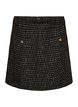 Kort kjol i boucl&eacute;, Svart, Packshot image number 0