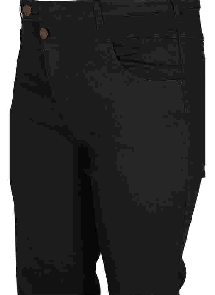 Regular fit Gemma jeans med hög midja, Black, Packshot image number 2