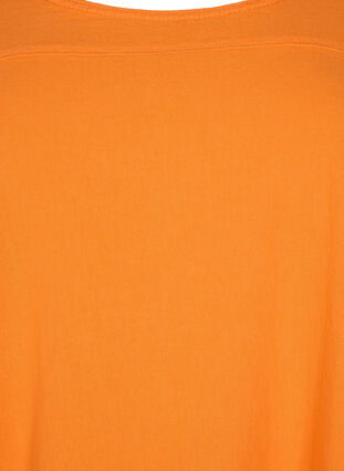 Kortärmad klänning i bomull, Orange Tiger, Packshot image number 2