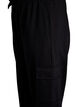 Cargobyxor i mjukt sweatmaterial, Black, Packshot image number 3