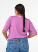 T-shirt i TENCEL&trade; Lyocell med r&auml;nder, Lila, Model image number 2