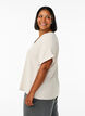 L&ouml;s blus med korta &auml;rmar, Beige, Model image number 2