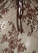Kort&auml;rmad blus i spets med knytning, Brun, Packshot image number 2