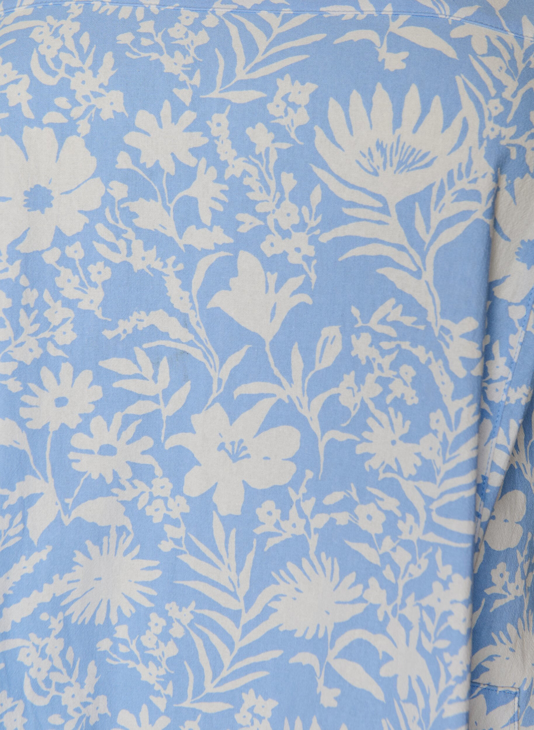 Zizzi Kort&auml;rmad bomullskl&auml;nning med tryck, Vanilla, Packshot image number 2