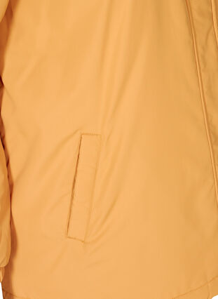 Jacka med krage av pälsimitation och justerbar midja, Spruce Yellow, Packshot image number 3