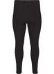Leggings i bomull med foder, Svart, Packshot image number 1