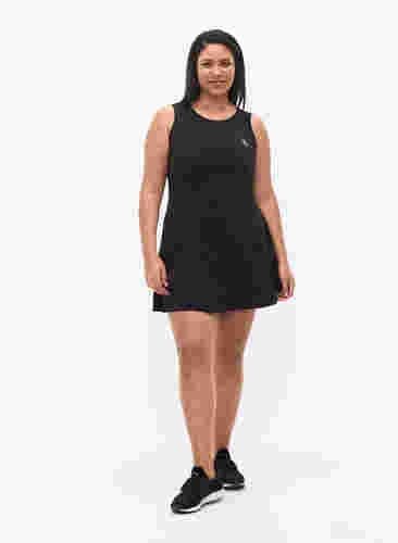 Padelklänning med innertights, Black, Model image number 3