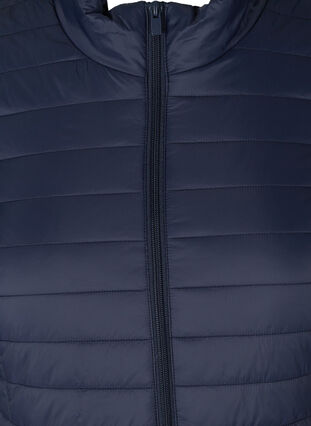 Kort quiltad jacka med blixtlås, Night Sky, Packshot image number 2