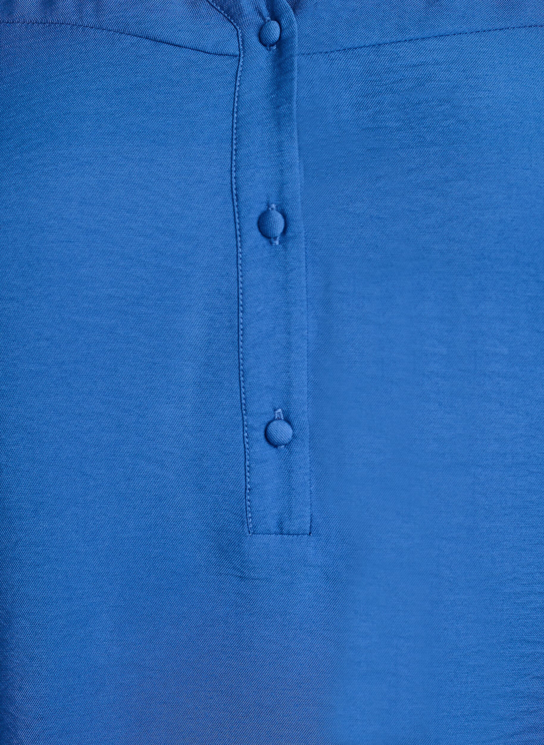 ZizziViskosblus med smock och rynkade detaljer, Bl&aring;, Packshot image number 2