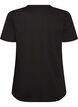 T-shirt i bomull med textm&auml;rke, Svart, Packshot image number 1