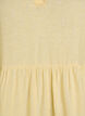 Kn&auml;l&aring;ng a-linjeformad kl&auml;nning i linne och viskos, Gul, Packshot image number 2