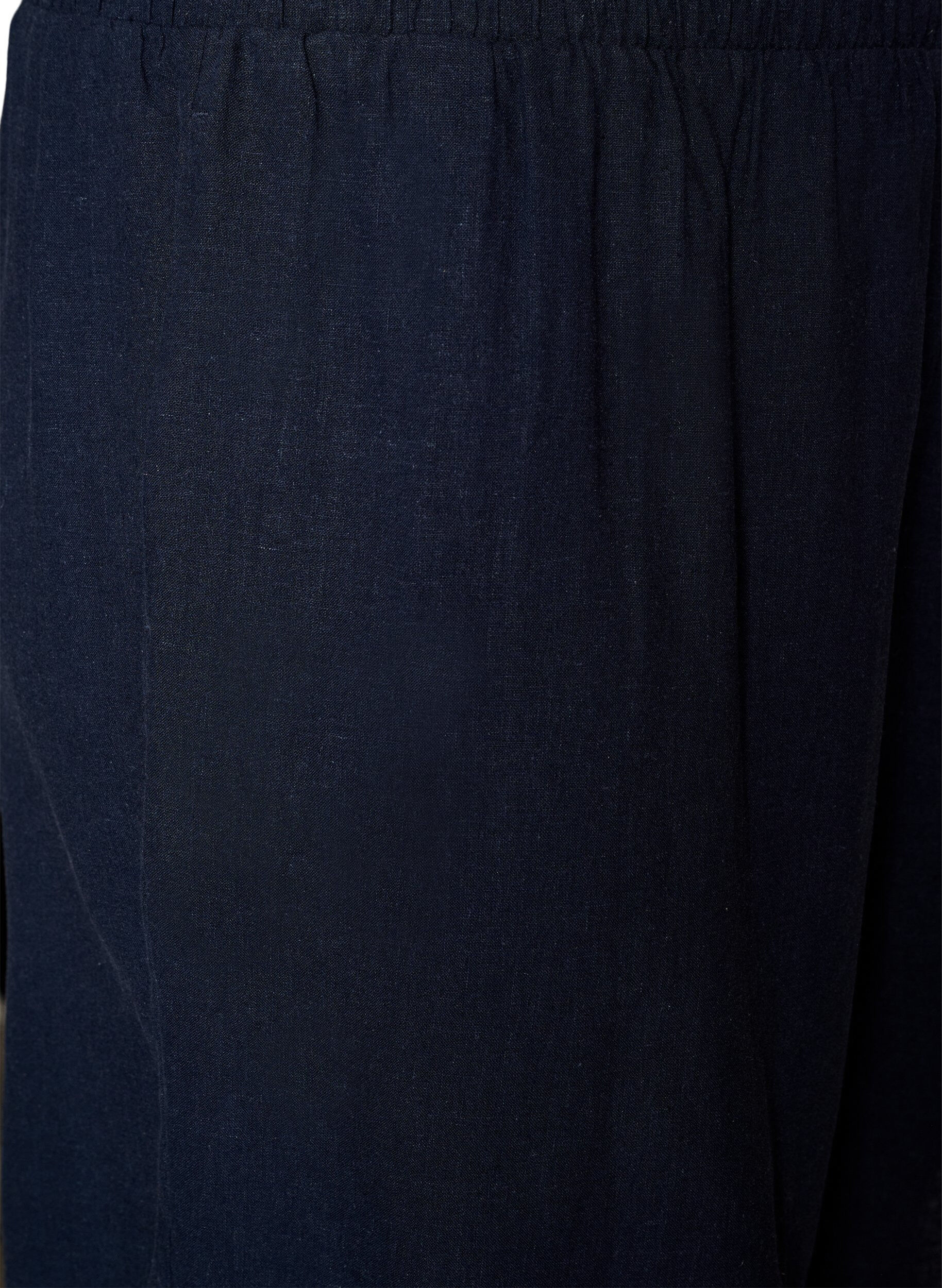 Zizzi Shorts i linne och viskos med h&ouml;g midja, Bl&aring;, Packshot image number 2