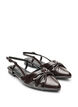 Slingback med rosett och lack-look, Brun, Packshot image number 1