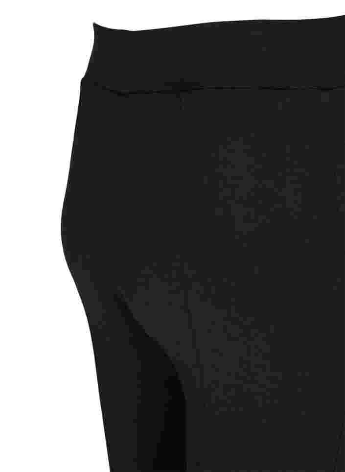 Leggings med stretch och blixtlås, Black, Packshot image number 2