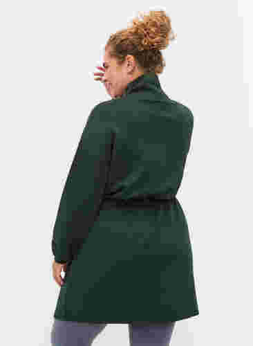 Sweatshirtklänning med hög krage och justerbar midja, Pine Grove, Model image number 1